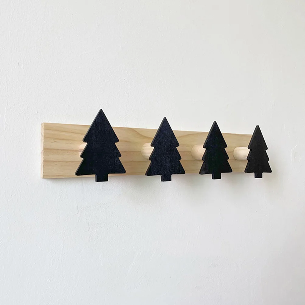 

Decorative Wooden Wall Hook Rack Christmas Tree Shape for Coats Hats Towels Robes Keys Jackets Living Room Bathroom Entryway