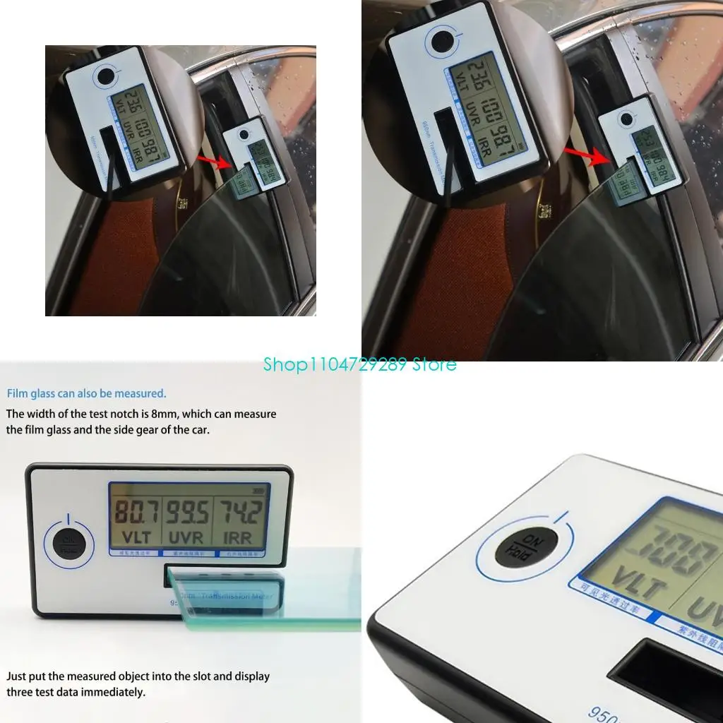 D8KE Accuracy Automotive Tint Diagnostic Tool with 950nm Wavelength Heat Analysis
