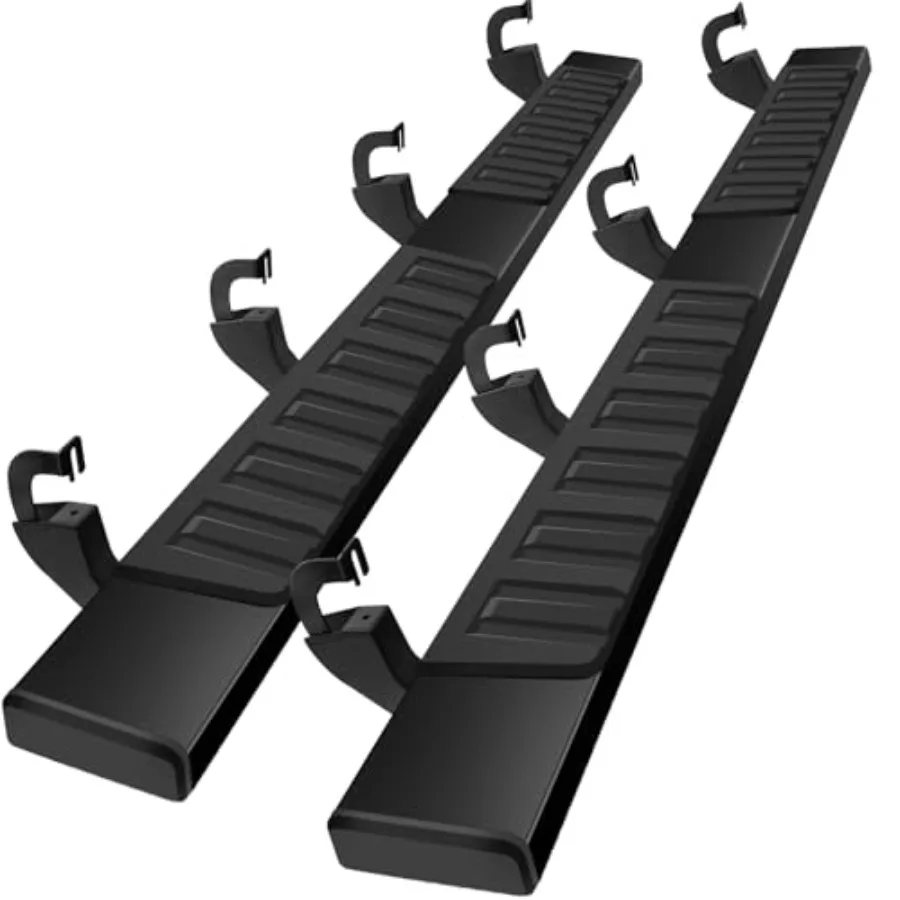 

6 подножек для Chevrolet Silverado/Sierra 1500 Crew Cab 07-18, 2500 3500HD 07-19, 2019 LD/Limited, серебристые алюминиевые боковые пороги/подножки