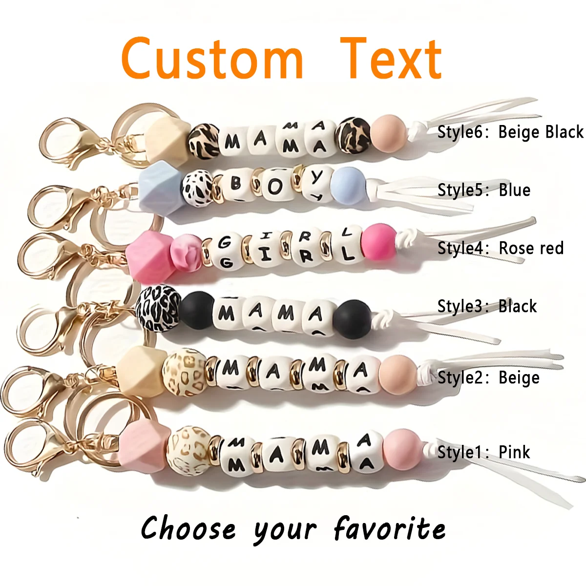 1 قطعة سلسلة مفاتيح حرف سيليكون اسم شخصي ، خرز الماس السيليكون الملون ، قلادة حقيبة/كوب ، هدية عيد الحب/عيد الميلاد #3