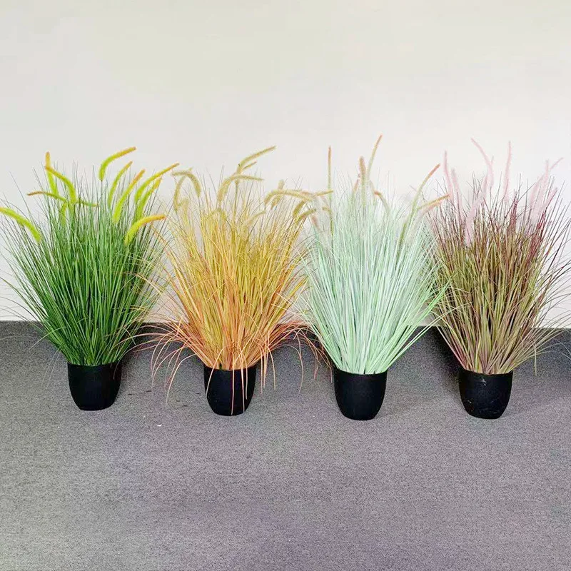 LMM simulated reed green plant, houndstool potted dandelion sunny grass simulated dandelion