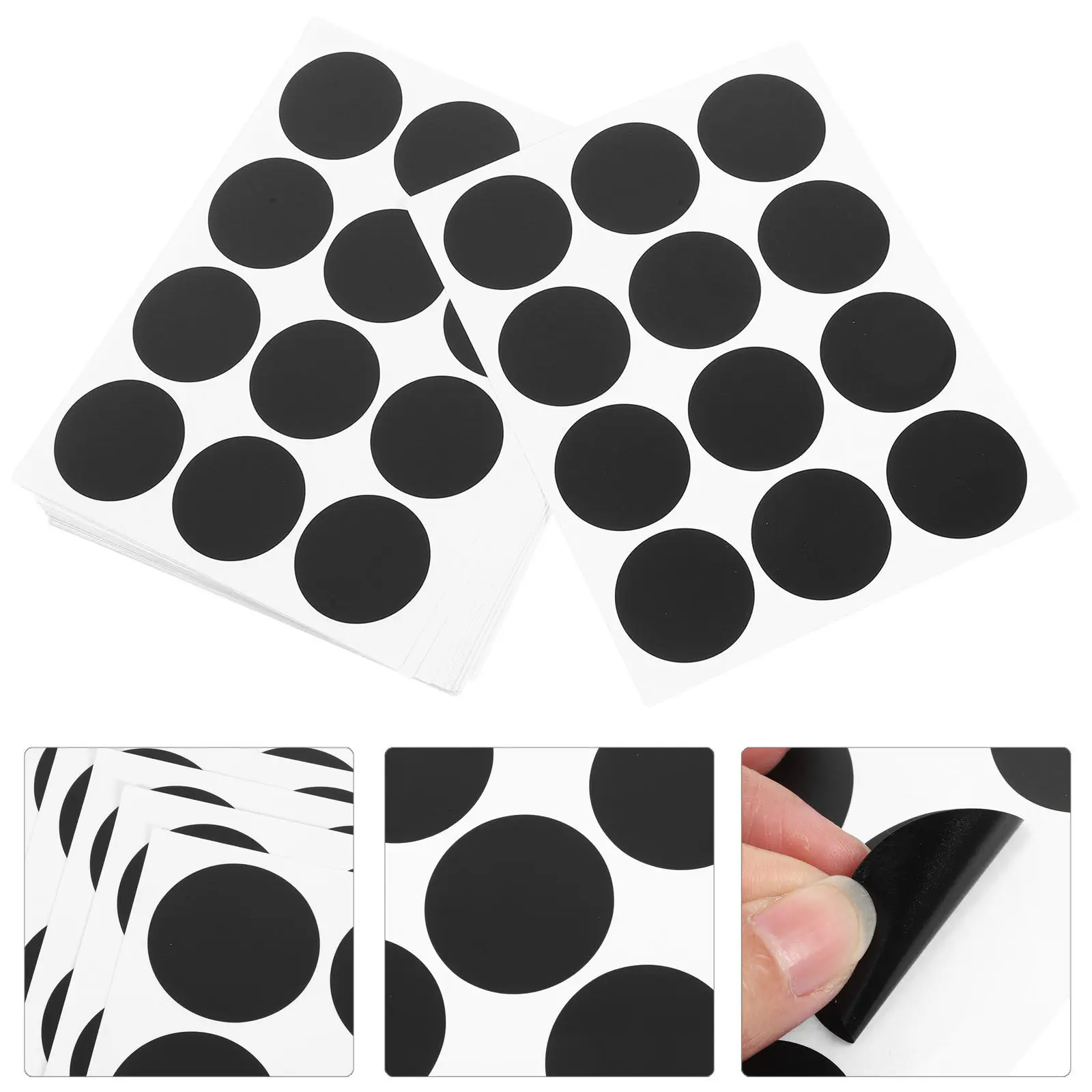 

240Pcs Waterproof Label Stickers Spice Jar Black Storage Oval Round Bottle Decals Kitchen Seasoning Classification