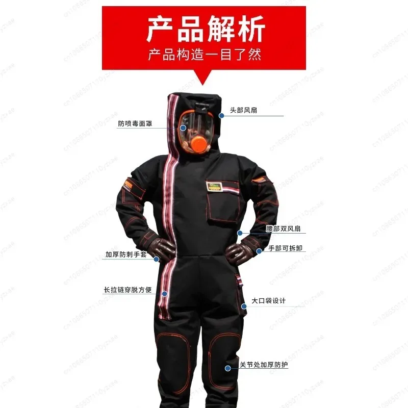 Professional Beekeeping Suit with Ventilated Hood, Thick Washable Anti-Sting Beekeeper Jacket