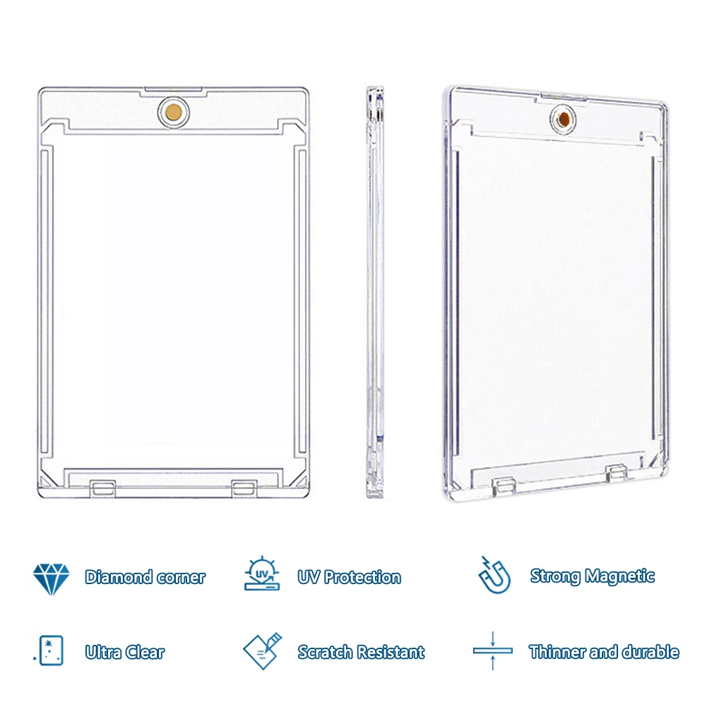 5/10/20 Pcs 180PT Magnetische Trading Card Halter Fall Für Kpop Idol Foto Karten Schutz Baseball Sport Karte vitrine