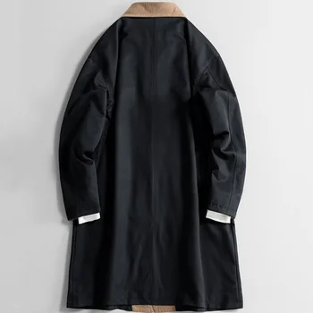 Men's Plus Size 8XL Long Windproof Trench Coat 6 Plus Size 8XL Men Spring Trench Turn Down Collar Long Windbreaker Jacket Male Oversize Big Large Windproof Coat Autumn Outwear 6