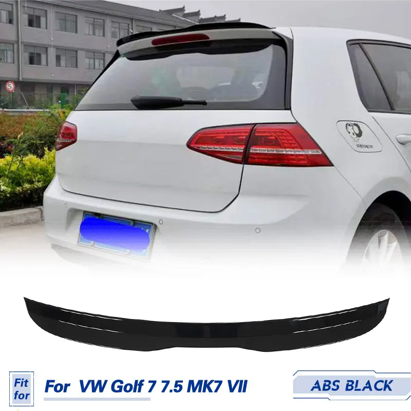 

Car Rear Roof Spoiler Wings ABS Gloss Black for VW Golf 7 7.5 MK7 VII Base Rline 2014-2019 Racing Rear Spoiler Wing Lip Body Kit