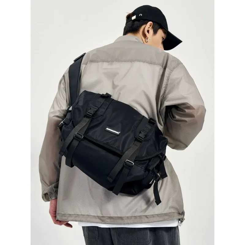 Function crossbody bag male fashionable student large capacity messenger bag female worker outfit couple shoulder bag