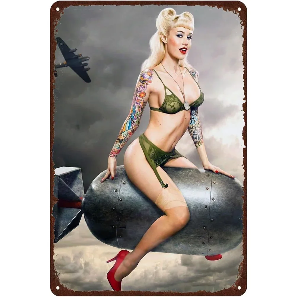 Carteles de Metal Vintage para decoraciรณn de garaje, carteles de Arte de pared Retro para hombre, cueva, cafeterรญa, bares, Pubs, Pinup, placa