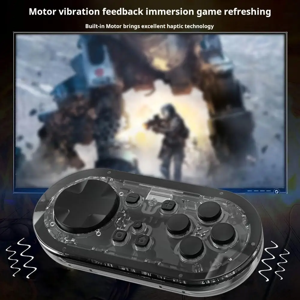 Silicone Buttons Game Controller Portable Rechargeable Mini Bluetooth Game Controller for Multi-platform Connection for Gaming