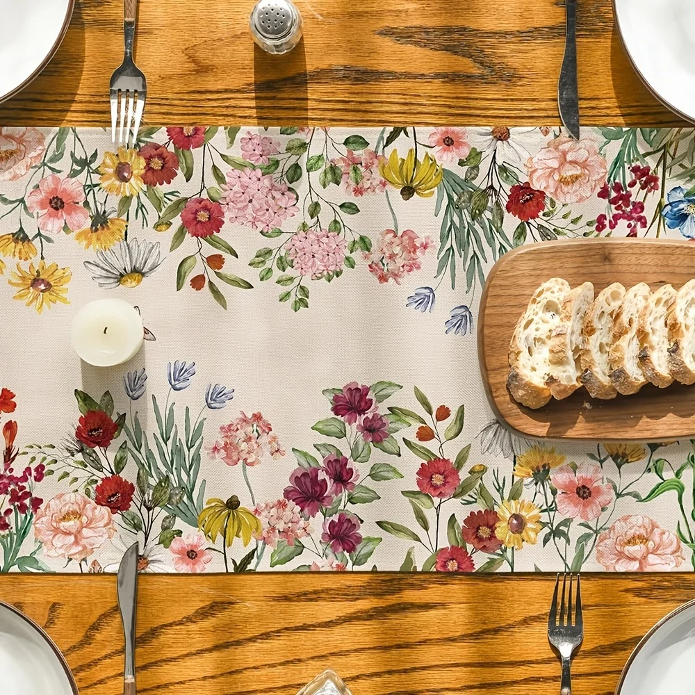Runner da tavolo floreale colo - Linen Table Runner recensione e prezzo