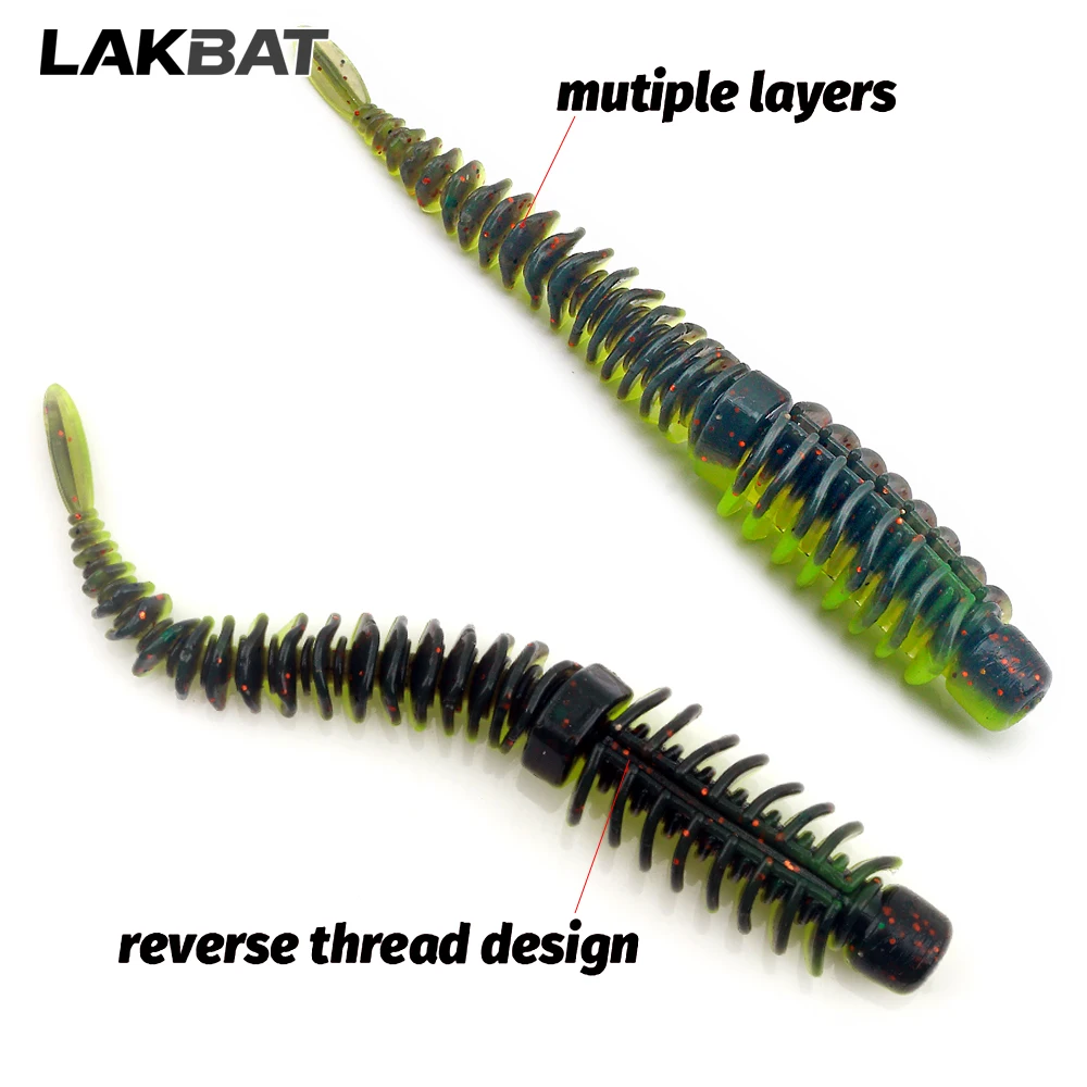10 Stück Weiche Köder 6,5cm 7,5cm 8,5cm TPE Wurmköder mit Fischgeschmack Swimbait Crankbait Jig-Haken Karpfenangel-Zubehör Pesca-Ausrüstung – Detail 7