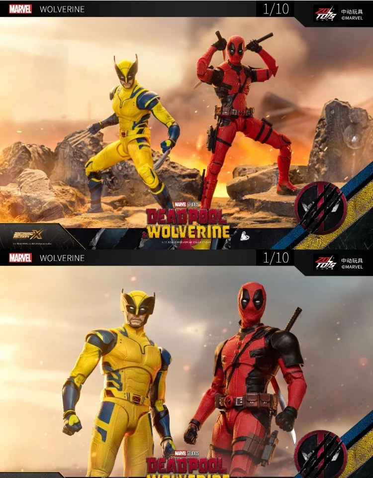 ZD Toys film 1:10 Deadpool & Wolverine Action figures Deadpool Boxed Wolverine Collection Adult Action Figures