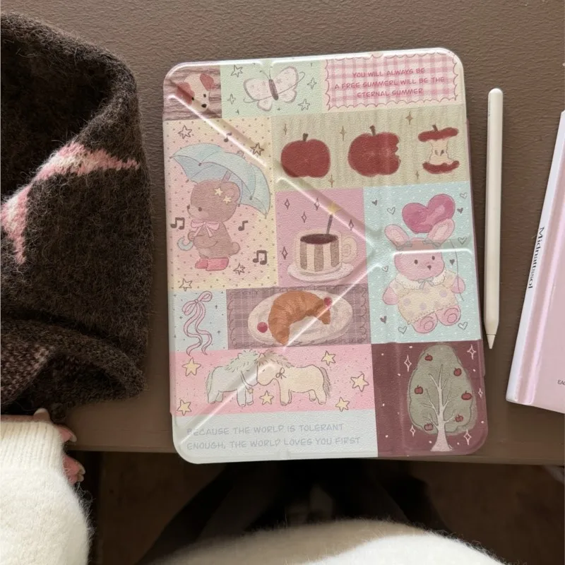 

Apple Bear Tablet Case For iPad Pro 11 M2 M3 M4 M5 A16 2025 Air4 5 6 7 12.9/13/9.7/10.2/10.5/9.7in 5th 6th 7/8/9 10th 11th Cover
