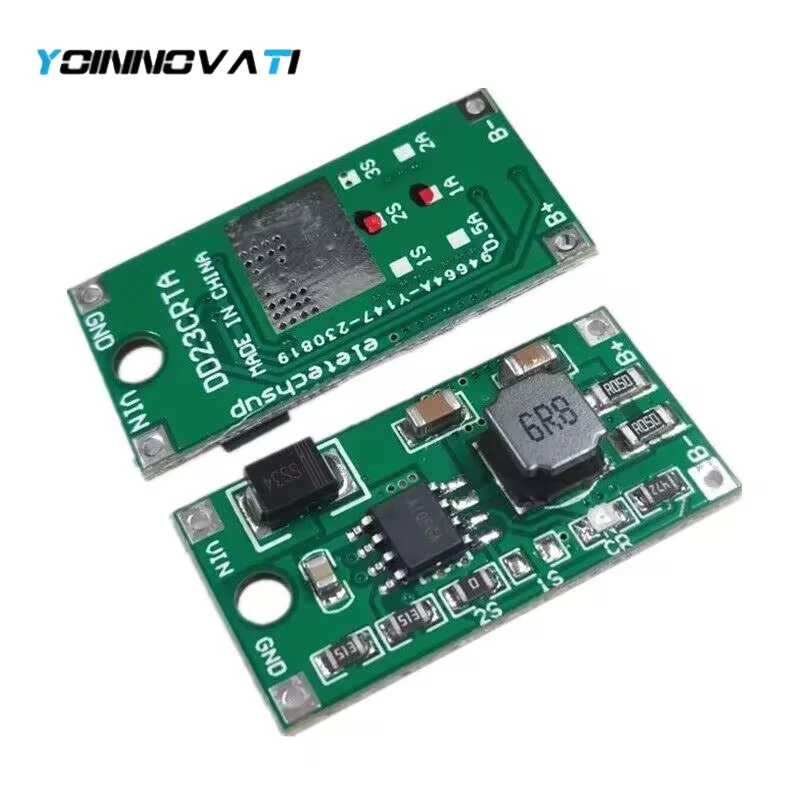 YT DD23CRTA DC 5-23V to 4.2V 8.4V 12.6V 1S 2S 3S Multi-Cell Li-Ion Lithium Battery Charger for Solar charging Portable device