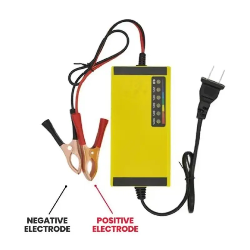@*Smart 12V Universal Car Battery Charger Reverse Polarity Protection Fit for Motorcycle Truck Pickup Home Garage view 5