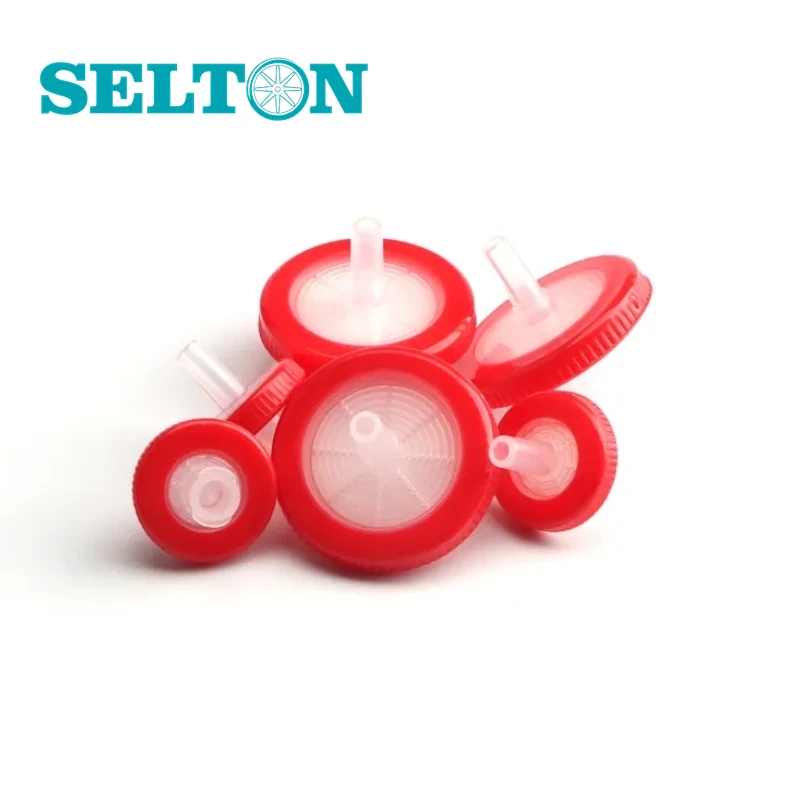 Filtro de jeringa de PTFE hidrofóbico, 25mm, uso en laboratorio