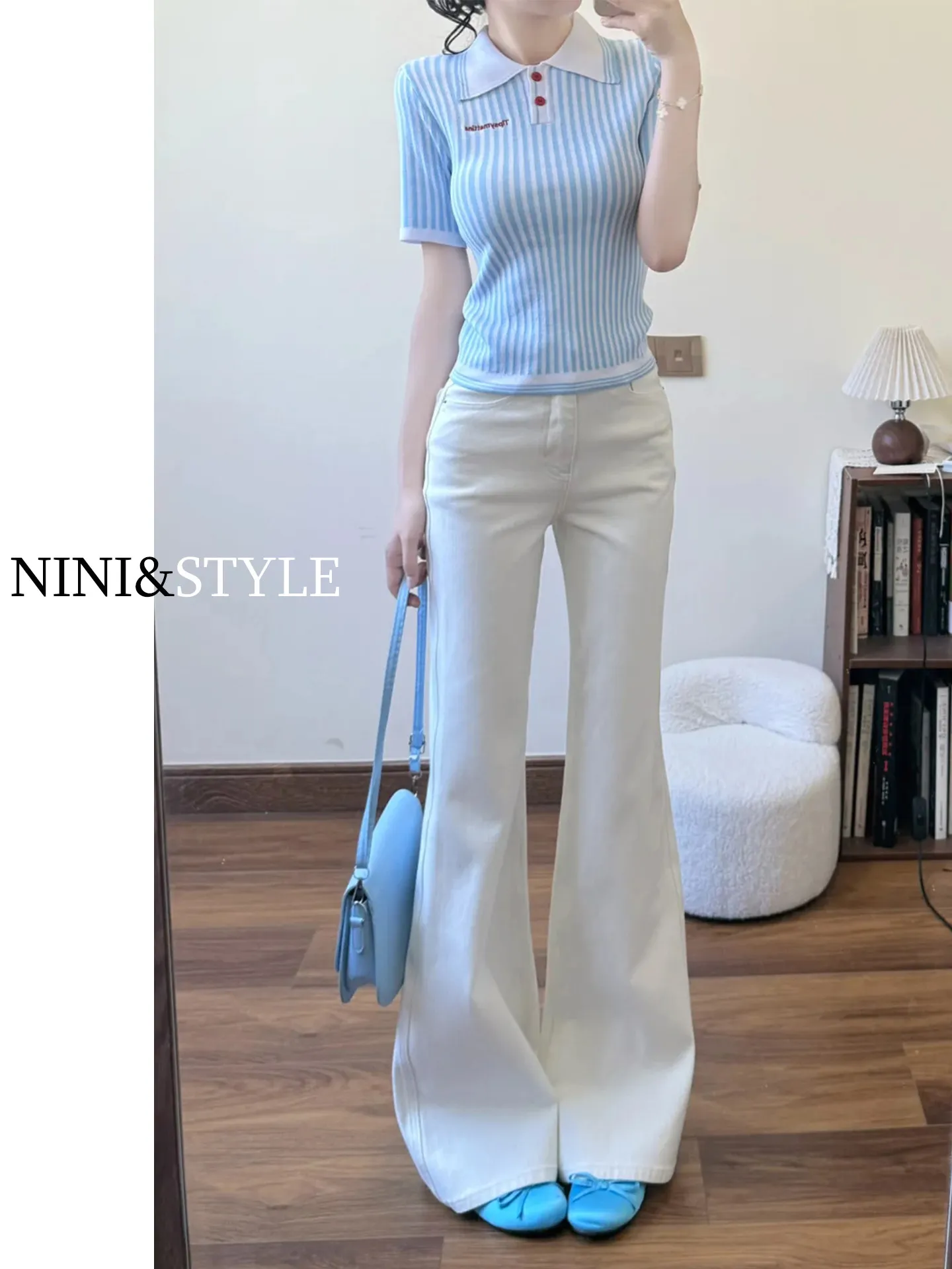 Low Waist Slim Fit Bell Bottom Jeans Women's Spring 2026 New Style Not Tight Leggings Small Size Bell Pants American Style Wa...