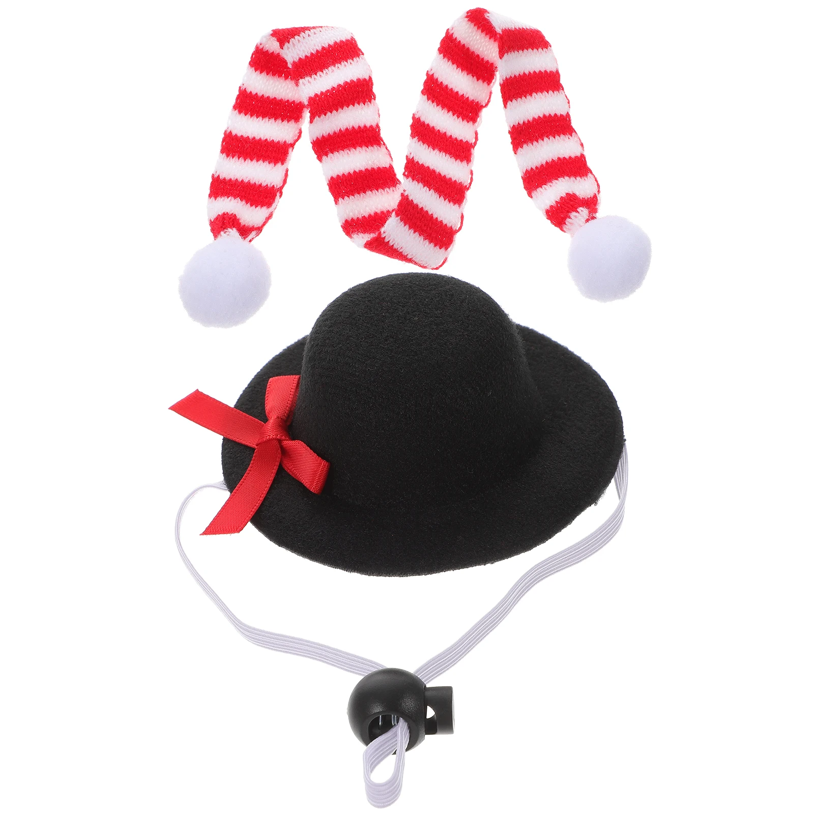 

2Pcs Pet Hat and Scarf Set Xmas Party Dog Hat Decorative Pet Costume Supplies Dog Costume Set Mini Cat Headdress
