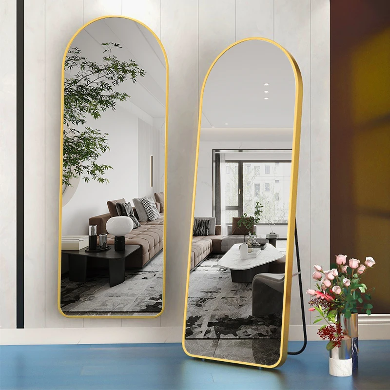 Full-length mirror floor mirror home girls bedroom wall hanging online celebrity ins wind mirror.