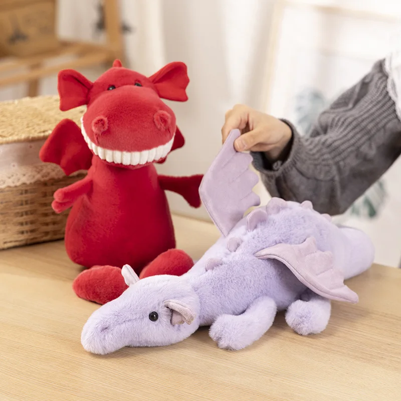 Muñeco de dientes grandes con sonrisa fea y bonita, jellycat rojo, pequeño dragón, mascota, juguete de peluche, regalo para niña, juguete de peluche, festival para niños