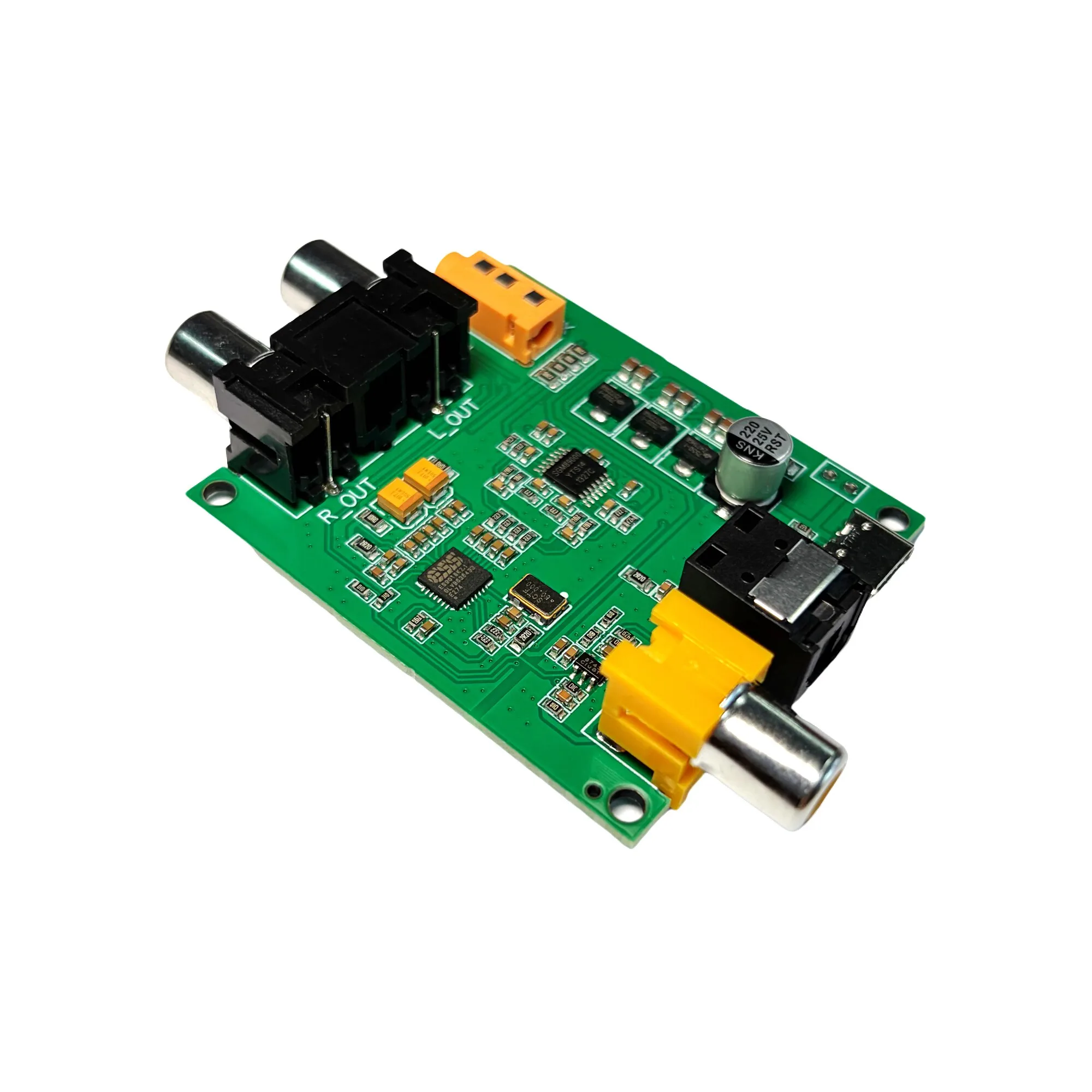 ES9018K2M SPDIF Fiber Optic, Coaxial, Digital Audio Input DAC Decoder Board, Analog Module