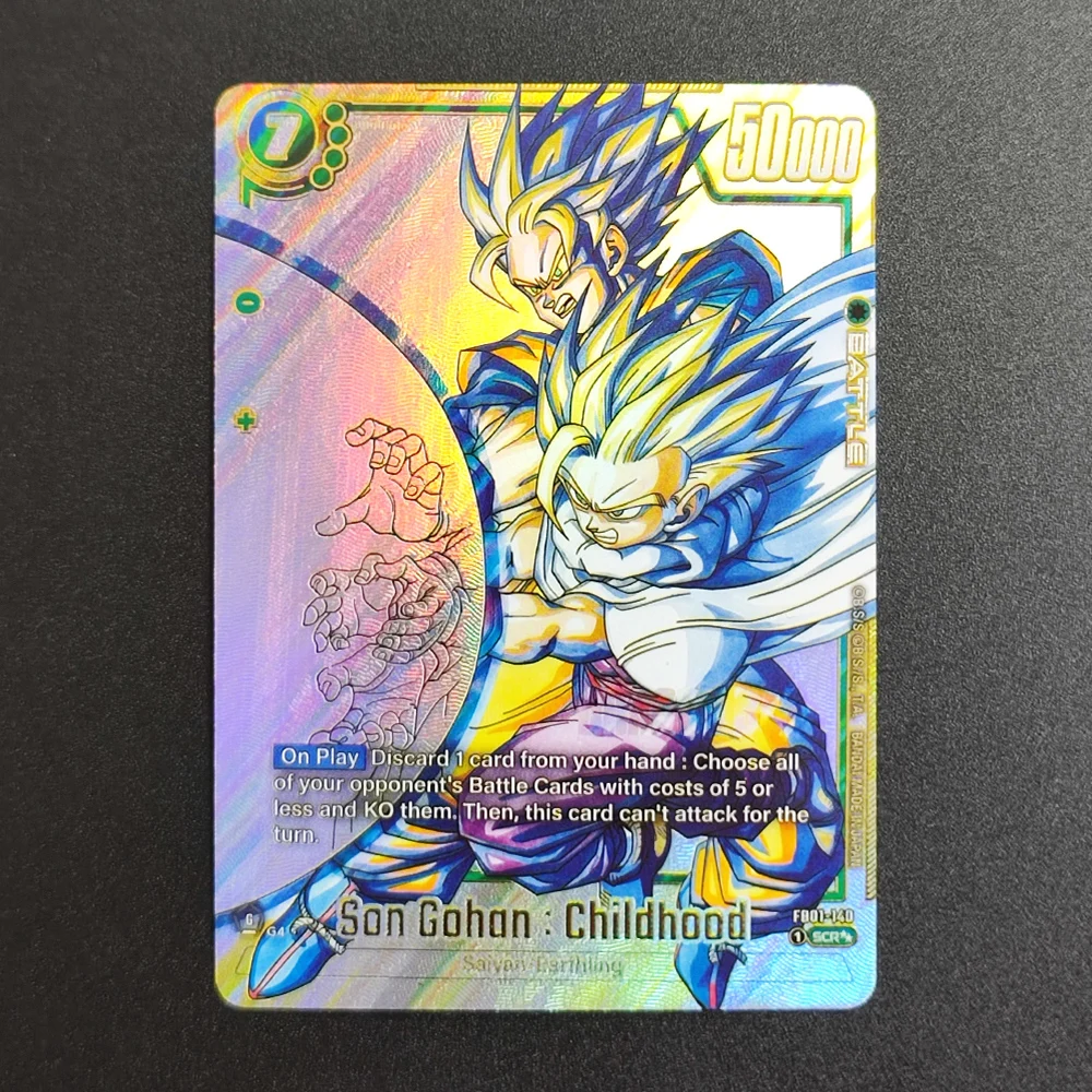 Tarjeta Coleccionable Proxy Dragon Ball Son EN Son Gohan Childhood FB01-140, Tarjeta Súper Rara, Individual, Clásica, Anime, Juguetes