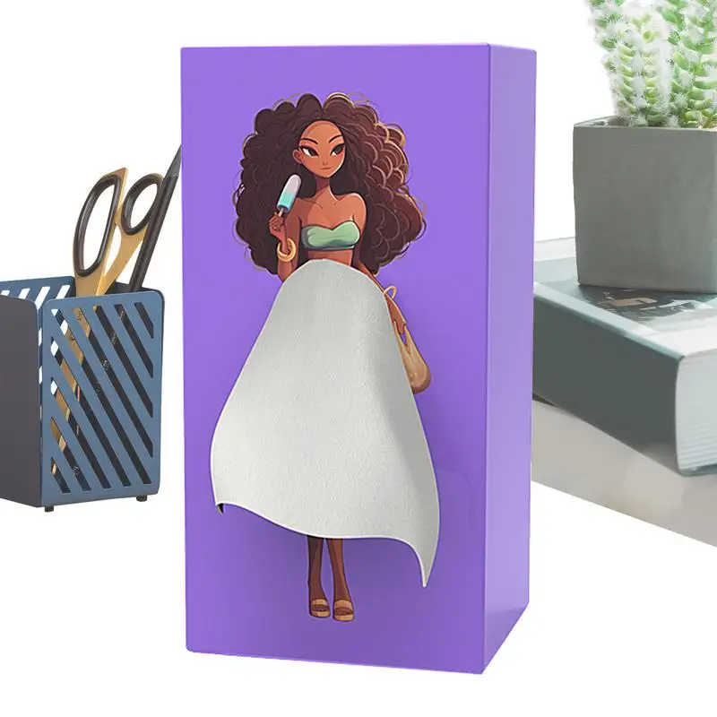 Funny Tissue Box Cover Lady In Dress Tissue Box Cover Girl Tissue Holder For Facial Tissues Bedroom Napkins