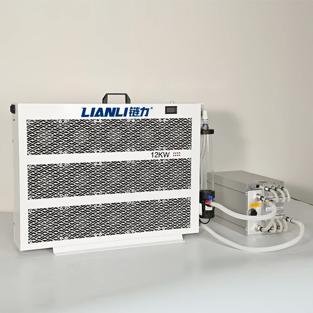 LIANLI 12KW intelligent temperature control water cooling radiator can be used with 2 Antminer hydro S19EXP HYD 251T