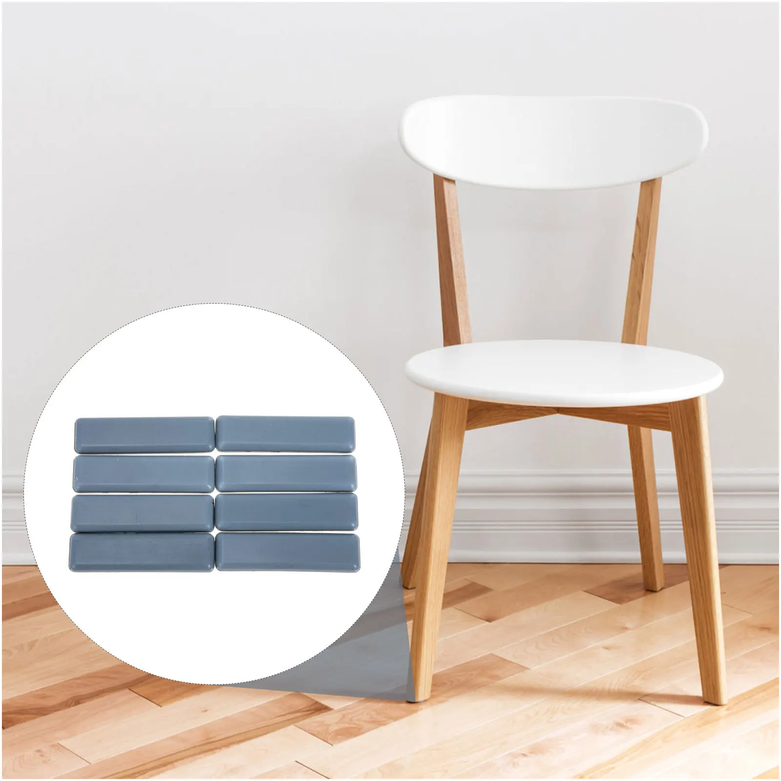 

8Pcs Anti-Slip Chair Feet Covers Plastic Furniture Feet Pads Noise Reduction Floor Protectors for Office Home Dining Table