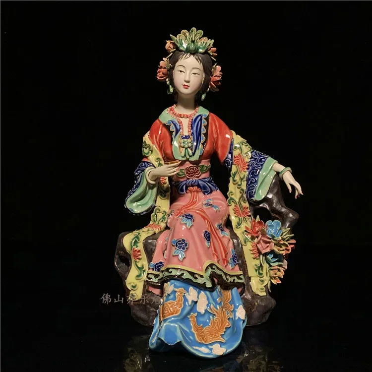 Ancient Classical Beautiful Women Statue Lady Art Sculptures Ceramic Craft Chinese Style Home Decorations Business Gift