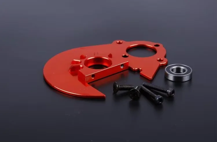 Integrated large gear side support plate with heat sink for 1/5 ROFUN KM HPI BAJA 5B 5T 5SC