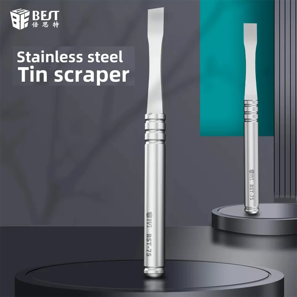 

Немагнитный металлический скребок для олова, сверхтвердая сталь, круглая ручка, универсальный скребок для скребка для олова/прешает экран