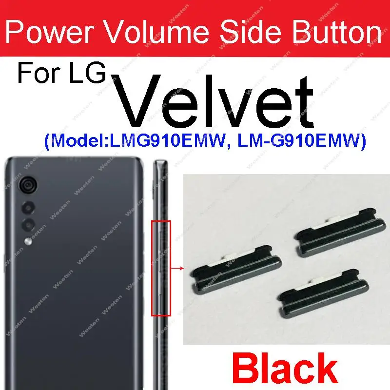 Power Volume Side Buttons For LG Velvet Velvet 5G Volume Power Small Side Keys Repair Parts