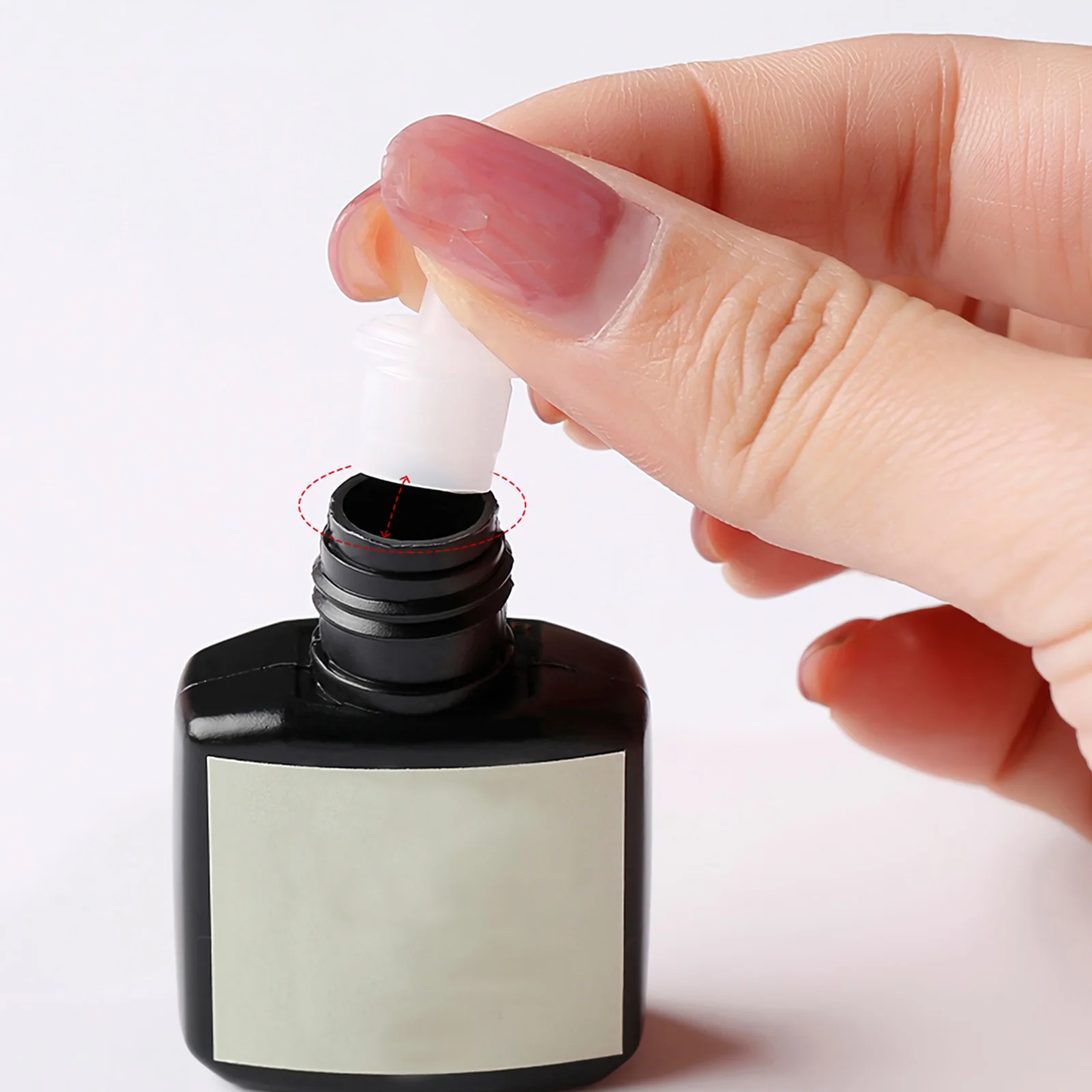 

20pcs Eyelash Glue Replacement Bottle Mouth Tools 1cm Diameter Anti-blocking Professional Transparent Makeup Accessories
