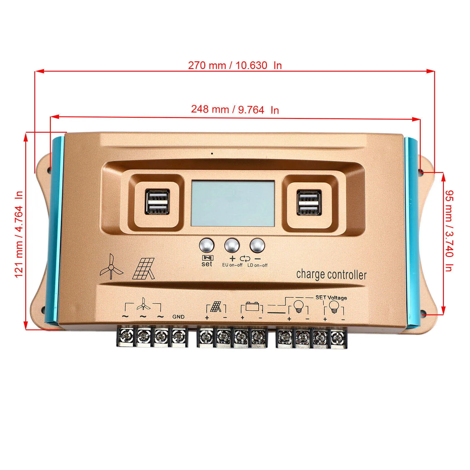 جهاز التحكم بالشحن بالطاقة الشمسية MPPT حماية الشحن الزائد منظم الشحن الشمسي لـ RV 12V 24V 36V 48V 60V 60A 780W