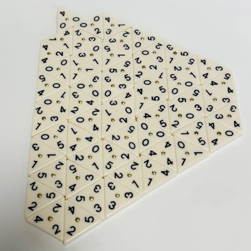 56 Large Triangle Domino Game Melamine Domino Number Tiles Triangle Number Tiles Family gathering/party games Board game