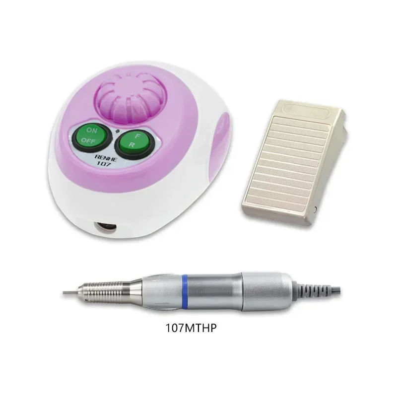 2026//RENHE107 Electric Nail Drill hine Professional 35000RPM Jewelry Nail Drilling Handpiece Strong Brush Micomotor