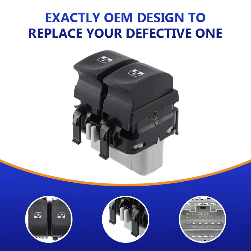 NEW HNROCK 8200214943 Glass Window Lift Single Switch Suitable for Renault Clio 3 Twingo 2 Window Lifter Single Switch