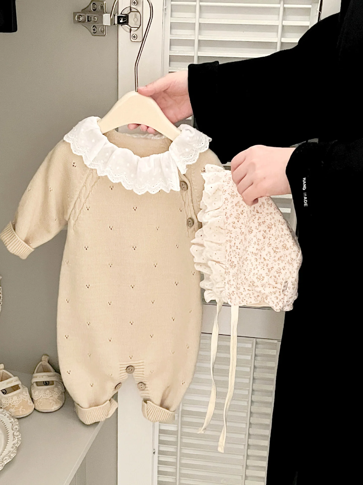 

Вязаный свитер для девочек, осенне-зимний длинный комбинезон-свек, одежда из детской пряжи с вышивкой, комплект Princ Sle Faion, детский комплект...