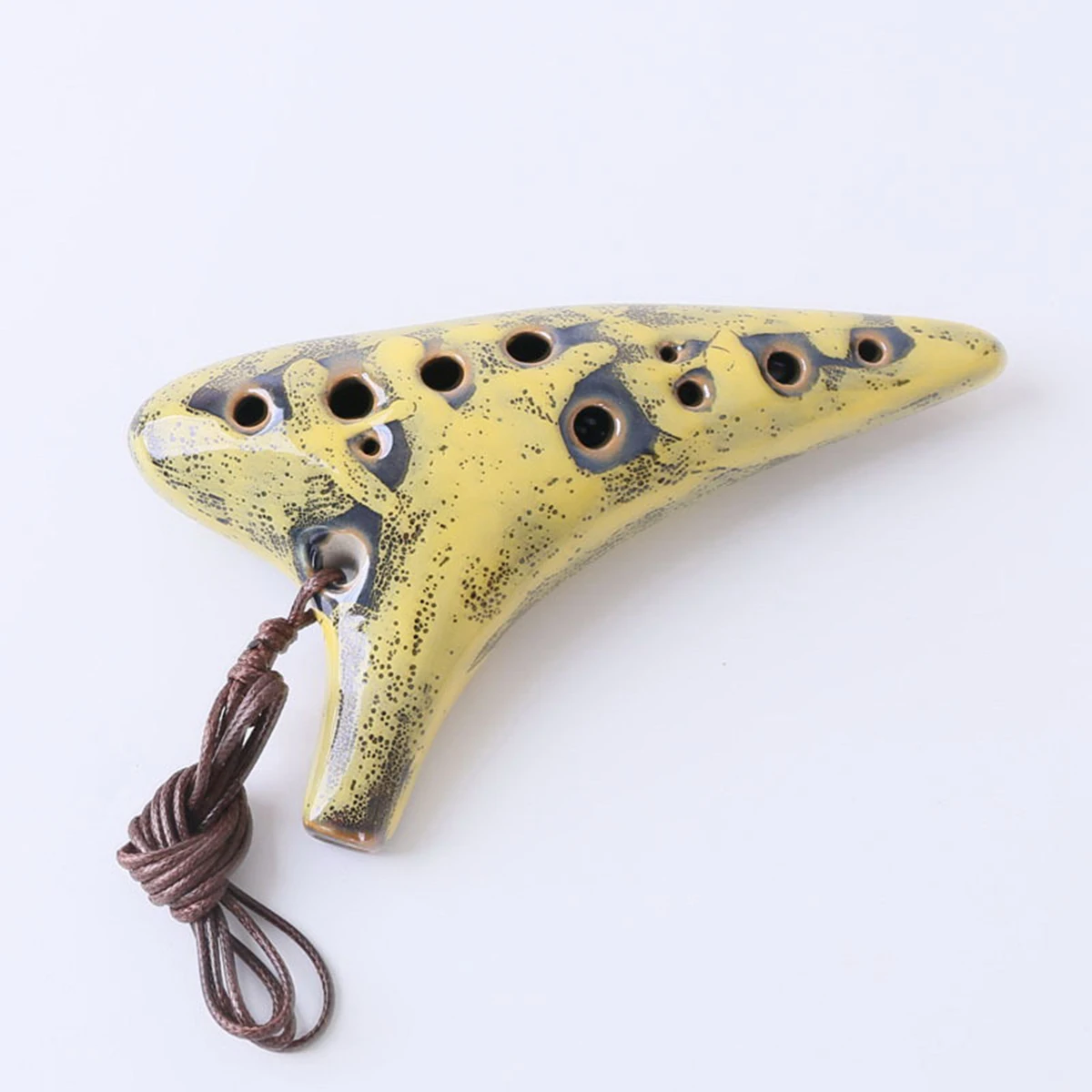 

12 Hole Ceramic Ocarina Musical Instrument Alto Flute Comfortable Ergonomic Easy to Learn Carry Gifts