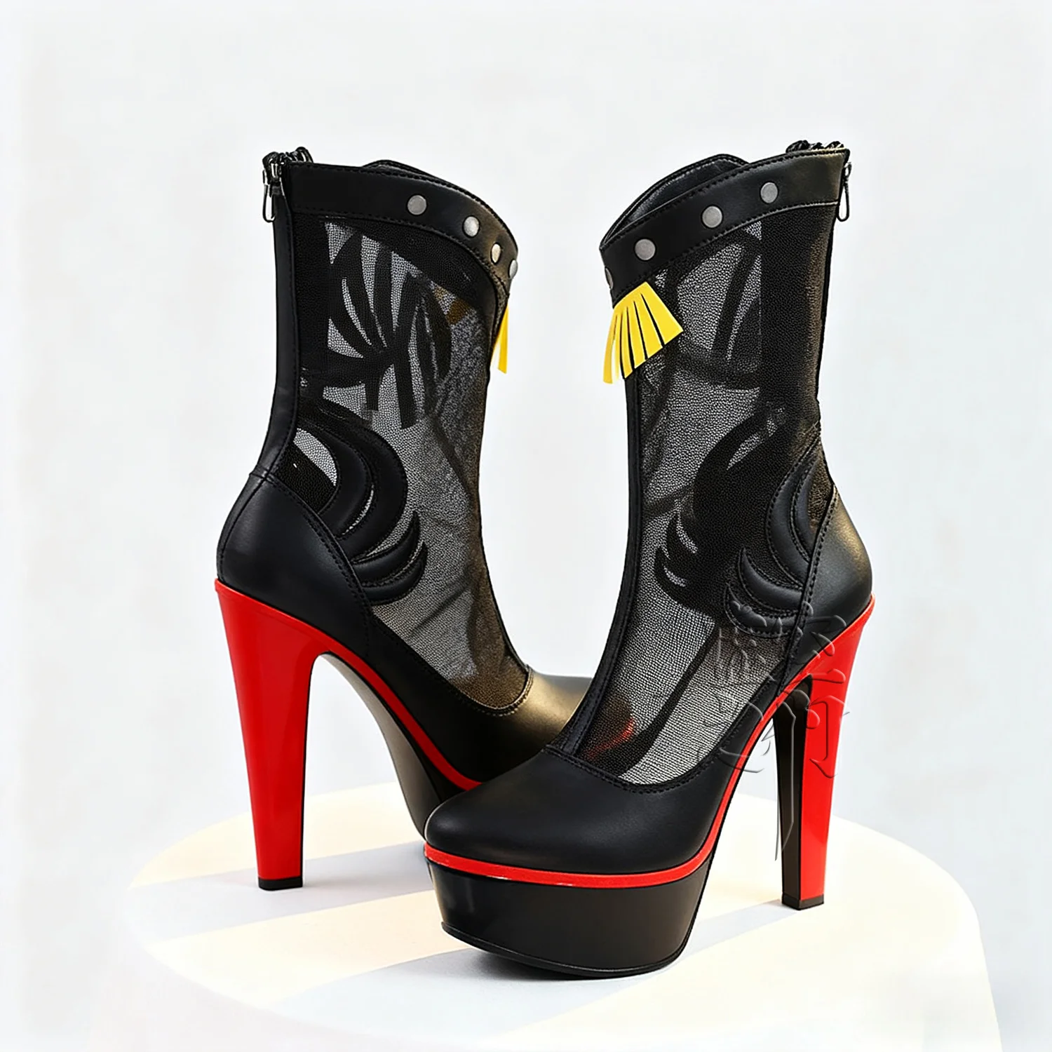 Spiel Zenless Zone Null Ye Shunguang Cosplay Schuhe Angepasst Schwarz Plattform Heels Frauen Halloween Party Karneval Rolle Spielen Schuhe