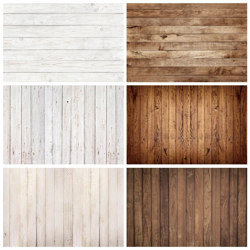 Vintage Wood Backdrop Retro Rustic Brown White Gray Wooden Floor Backdground for Photography Kids Adult Photobooth Studio Props