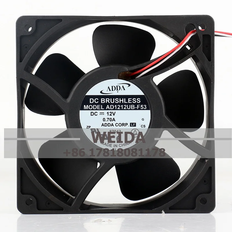 Original ADDA AD1212UB-F53/F51 DC12V 0.70A 12038 12CM inverter cooling fan 120*120*38MM