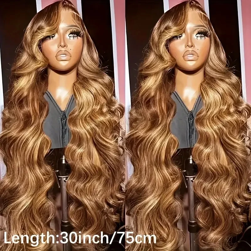 4/27 تسليط الضوء على الجسم موجة خصلات الشعر المستعار الإنسان 13x6 الدانتيل الباروكة الأمامية شعر الإنسان قبل plucke البرازيلي الدانتيل الباروكة P1B30 HD الدانتيل الجبهة الباروكات