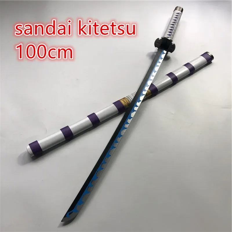 

Anime Cosplay 2nd Generation kitetsu Zoro Sword Weapon 1:1 Katana Espada Wood Ninja Knife Samurai Sword Prop Toys 100cm