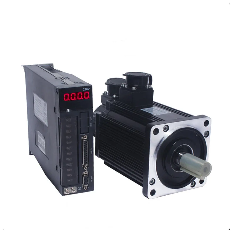 130ST-M06015 محرك سيرفو يعمل بالتيار المتردد 0.95KW 6N.M 60kgf.cm 1500rpm محرك سيرفو يعمل بالتيار المتردد وسائق مع محرك 3m وكابل تشفير