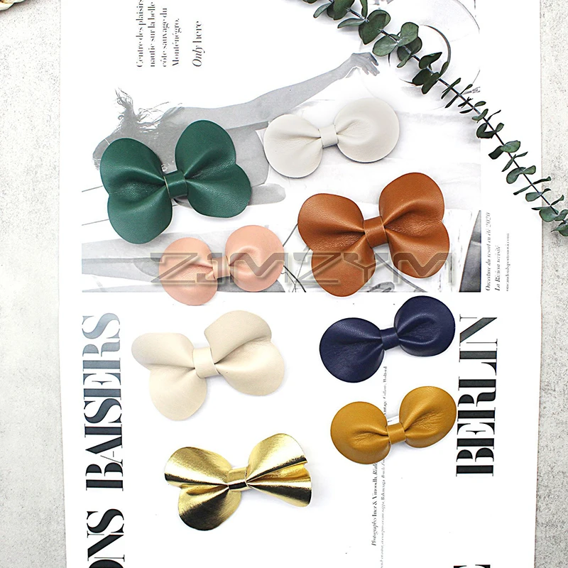 8 peças/set arco de couro grampo de cabelo doce elegante versátil acessório de cabelo feminino simples moda feminina grampo de cabelo pato bill clipe