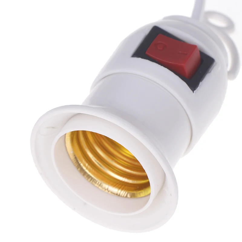 1Pc E27 Lamp Base Holder With 4 Meter Power Cable And Switch EU Plug Led Light Bulb Socket For LED Or Energy-saving Lamp
