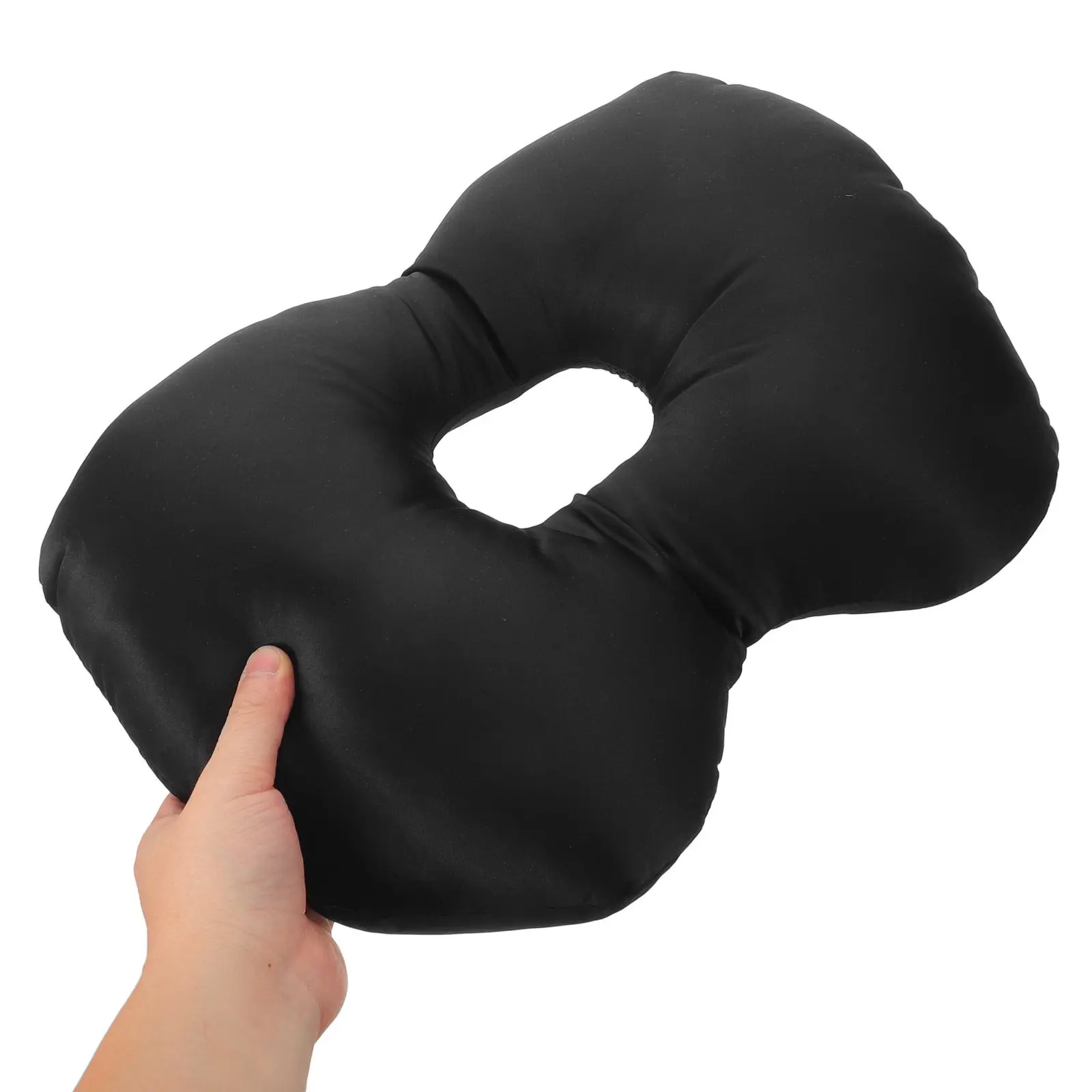 Ear Piercing Repair Pillow Bedside Relief Cushion Comfort Pillows Sleeping Circle with Hole Cartilage Black