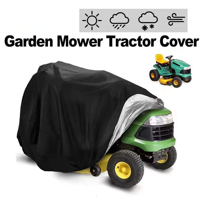 Lawn Mower Cover Waterproof Snowblower Cover Shade UV Protection Tractor Covers For Yard Garden Furniture Motorcycle Quad Bikes